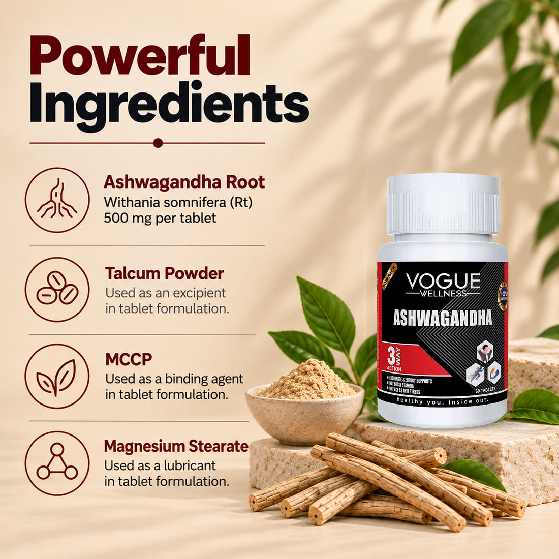 Ashwagandha Tablets | 60 Tablets
