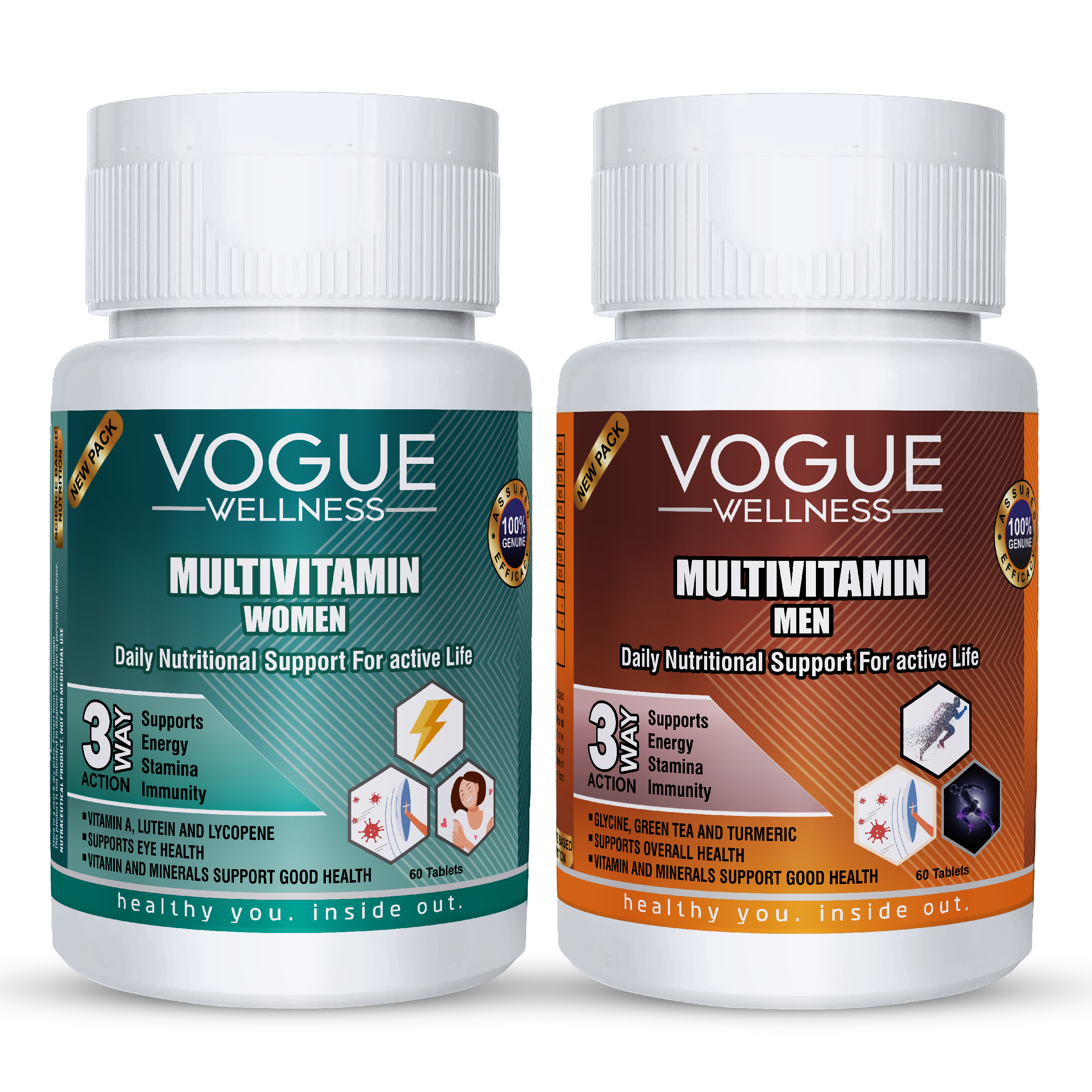Multivitamin Tablets for Men & Women Combo Pack