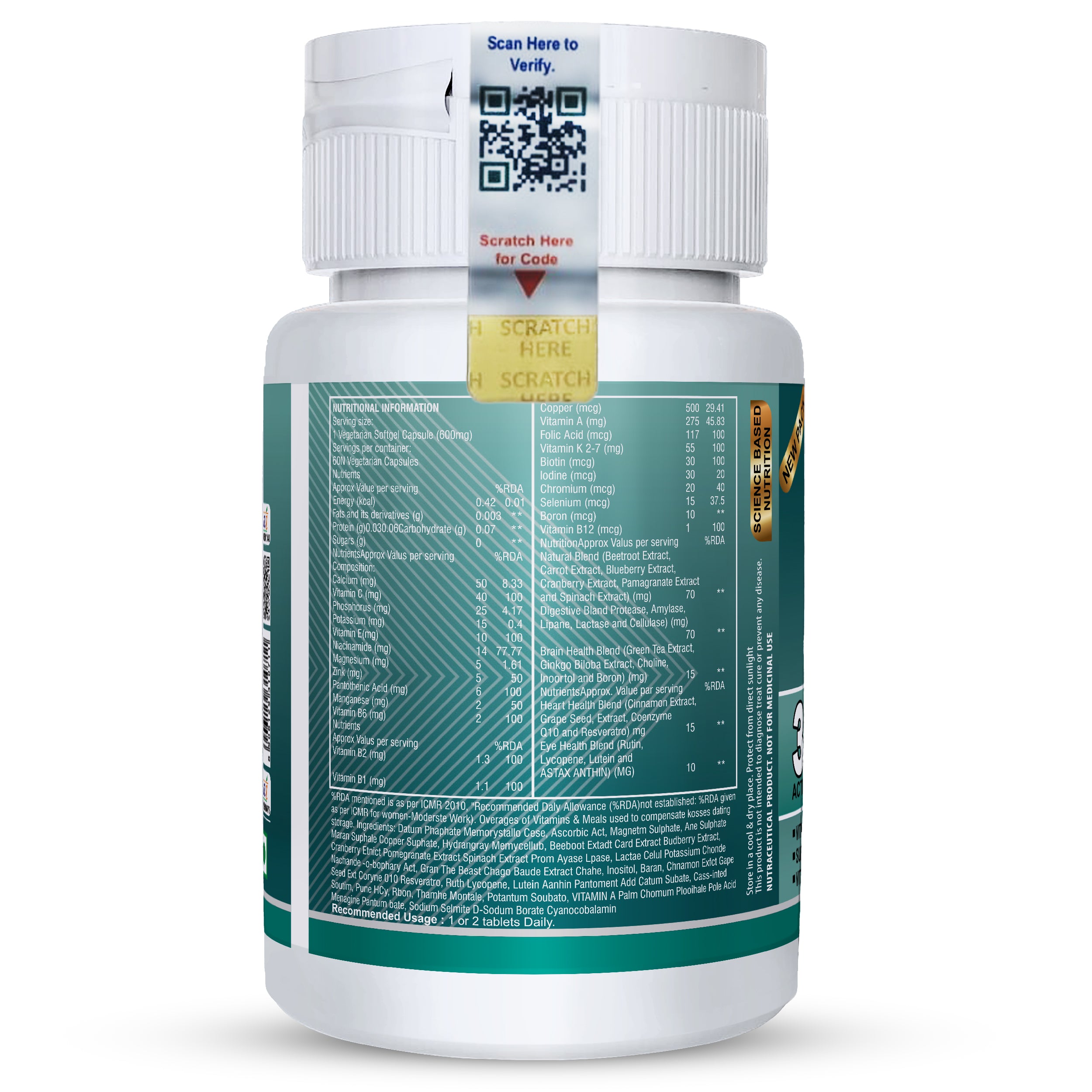 Multivitamin Tablets for Men & Women Combo Pack