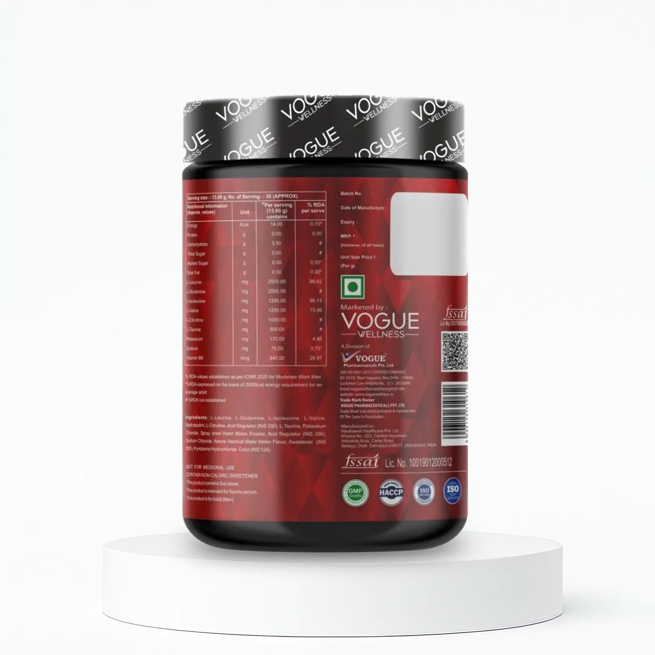 BCAA Powder Watermelon Flavour | 400g