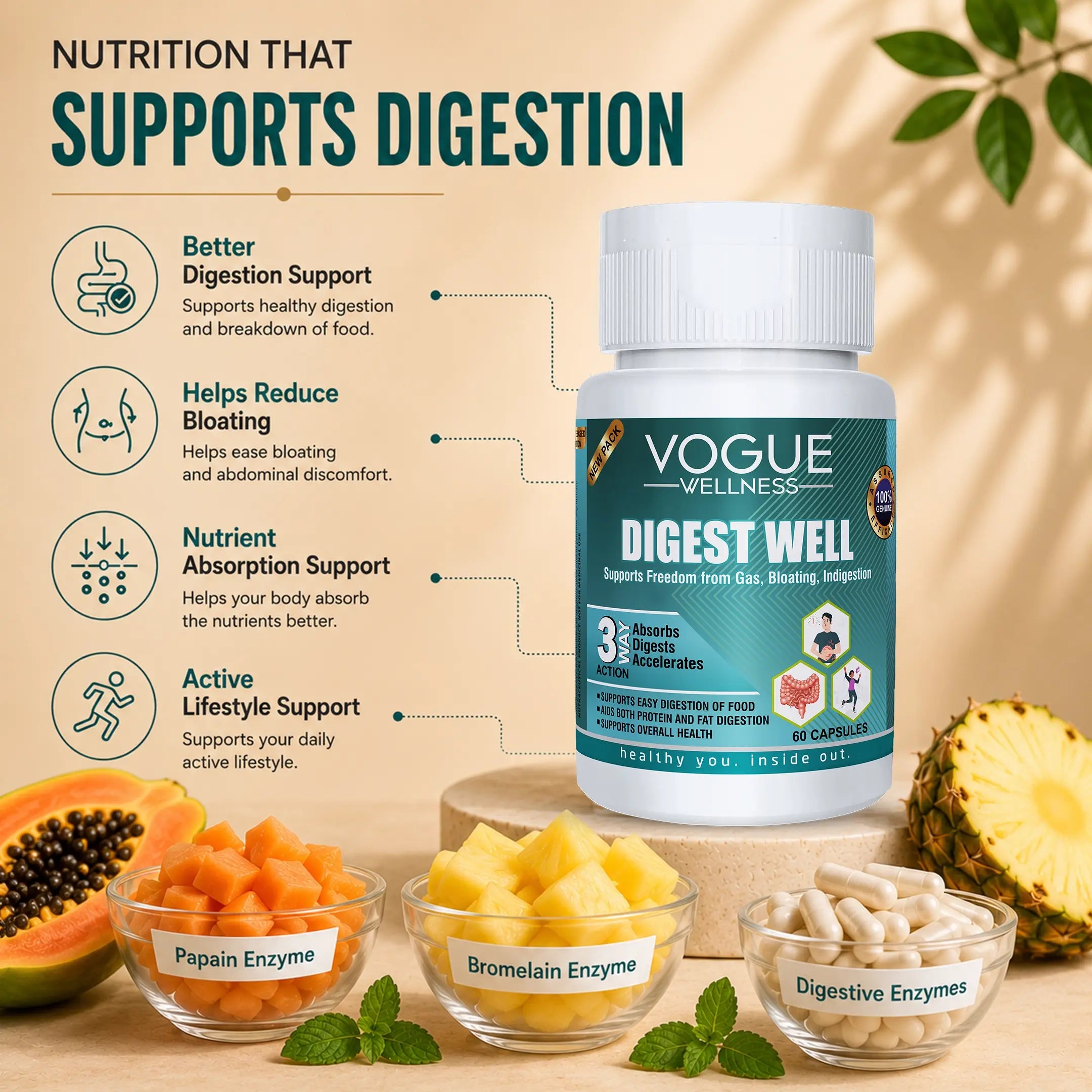 Digestive Enzyme Tablets | 60 Tablets