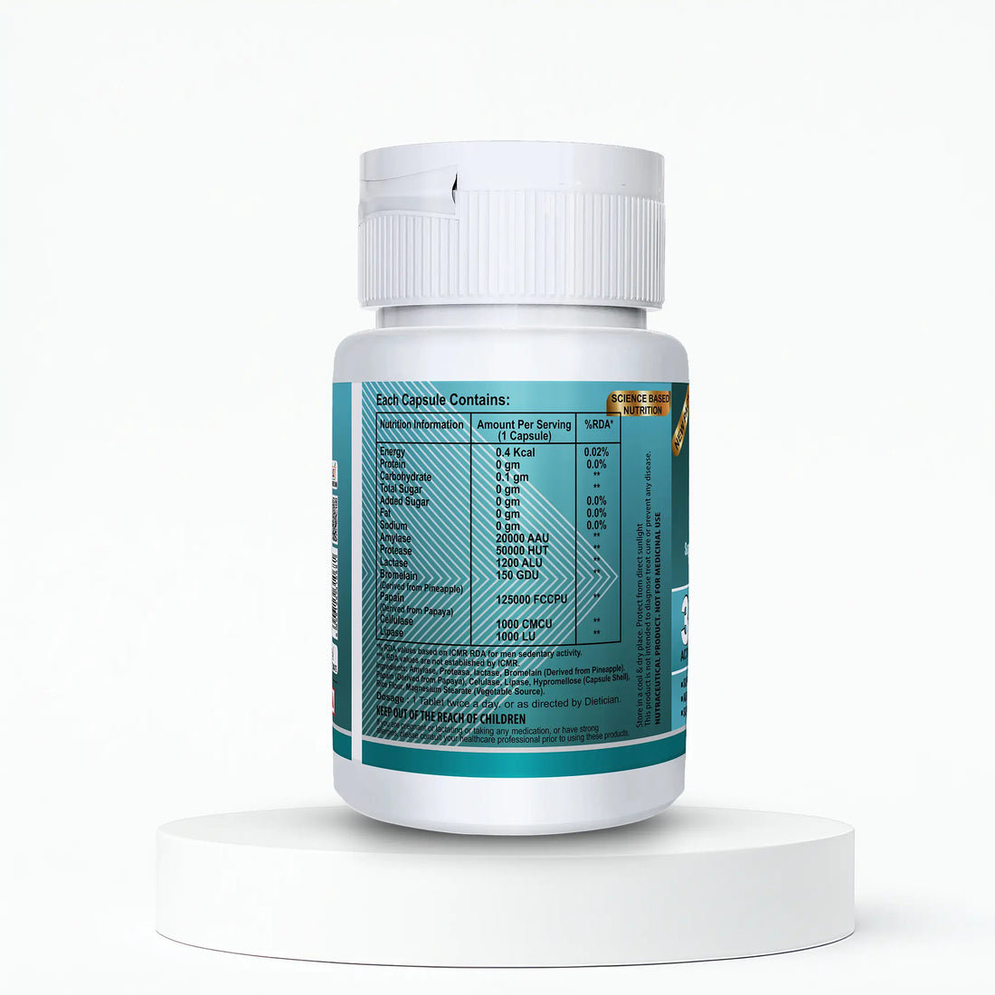 Digestive Enzyme Tablets  Nutritional Digestive Support Supplement 60 Tablets