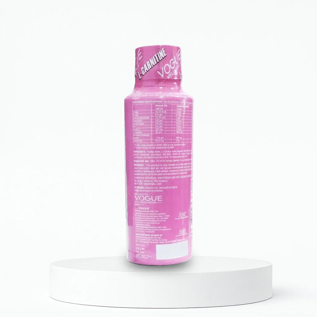 L Carnitine Liquid Supplement Sports Nutrition with Vitamin B5