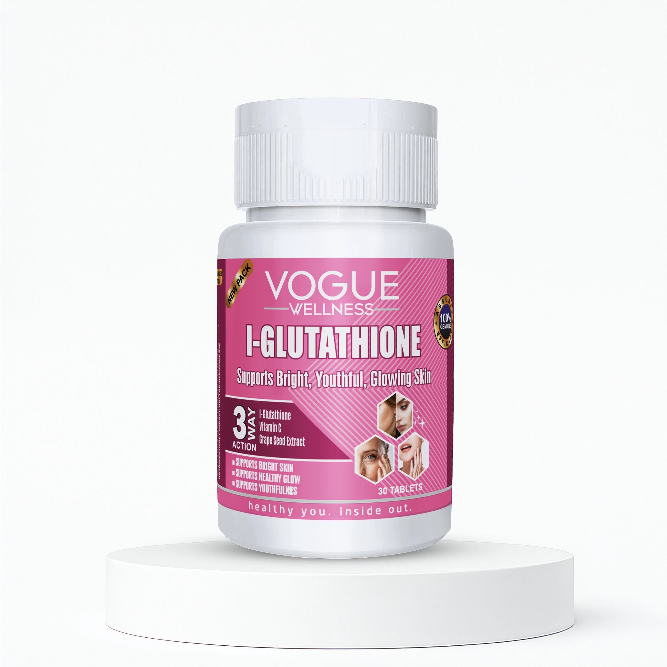 L-Glutathione Tablets – 500mg Antioxidant Supplement | 30 Tablets