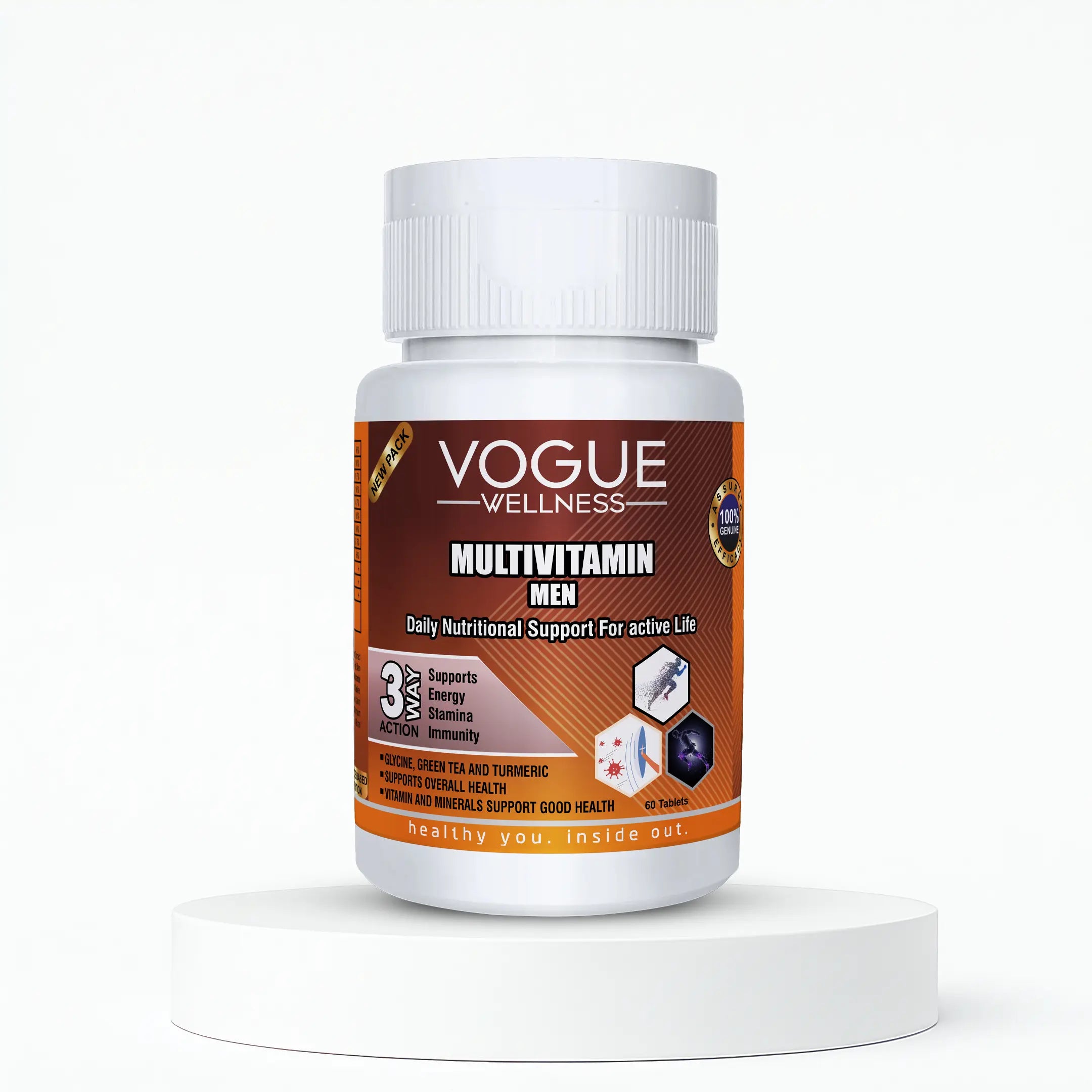 Multivitamin Tablets for Men Daily Vitamin & Mineral Supplement 60 Tablets