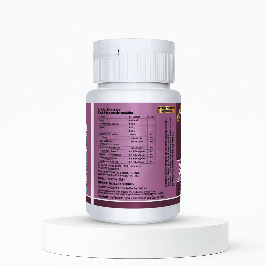 Pre & Probiotic Capsules for Gut Health & Digestion – 60 Capsules