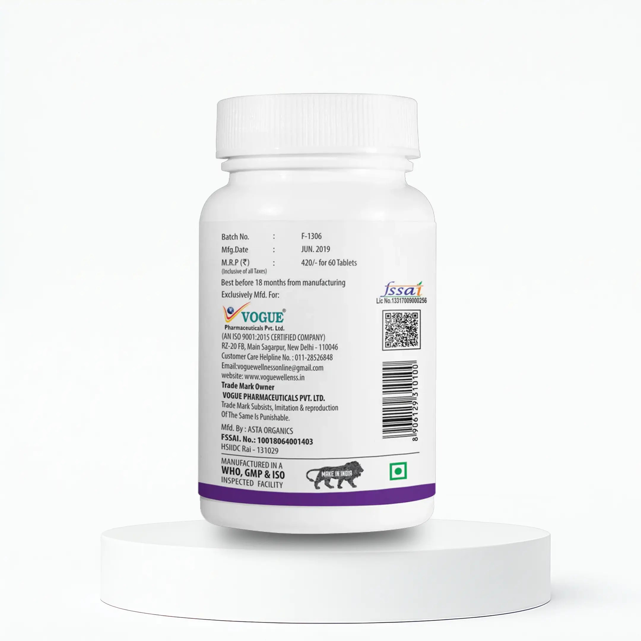Vogue Wellness Vozi‑EY Zinc Gluconate – Skin, Hair, Nails & Immunity